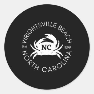 Wrightsville Beach North Carolina Crab Beaches Oce Classic Round Sticker