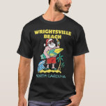 WRIGHTSVILLE BEACH NORTH CAROLINA Santa Christmas  T-Shirt<br><div class="desc">WRIGHTSVILLE BEACH NORTH CAROLINA Santa Christmas Surfing</div>