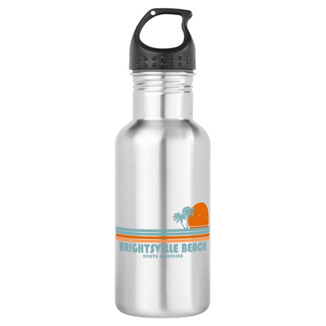 Wrightsville Beach North Carolina Sun Palm Trees 532 Ml Water Bottle (Front)