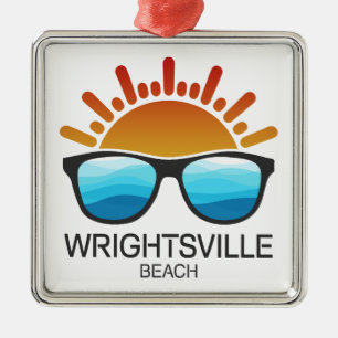 Wrightsville Beach North Carolina Sunglasses Metal Tree Decoration