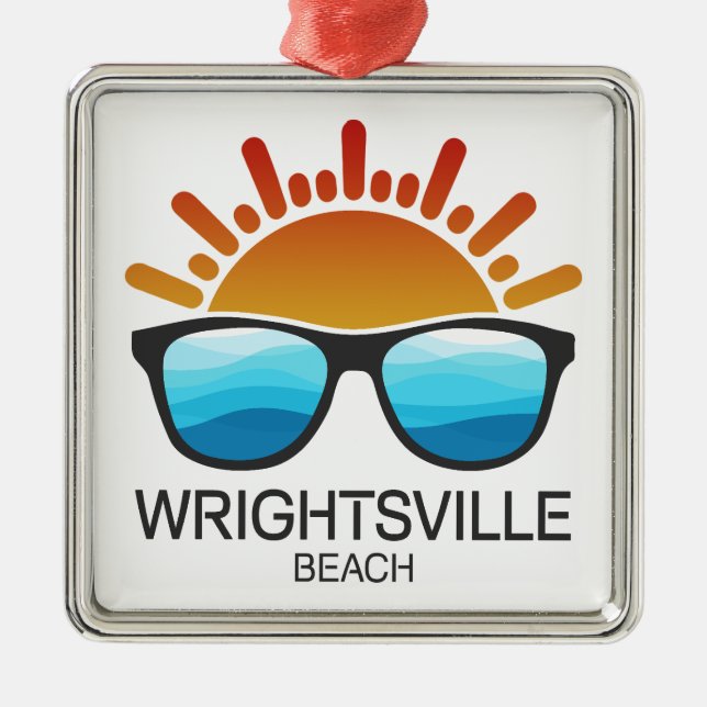 Wrightsville Beach North Carolina Sunglasses Metal Tree Decoration (Front)