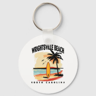 Wrightsville Beach North Carolina Surfboard Surfin Key Ring