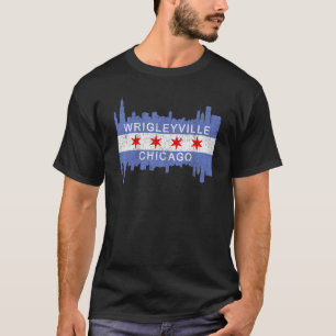 Wrigleyville Chicago Flag North Side Pride Chi Tow T-Shirt