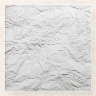 Wrinkled paper texture, detailed background. glass coaster