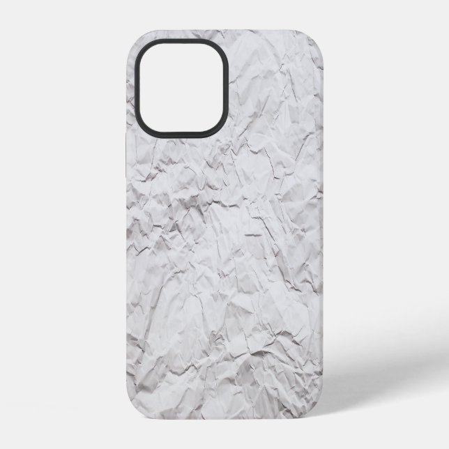 Wrinkled paper texture, detailed background. iPhone case (Back)
