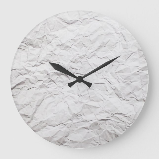 Wrinkled paper texture, detailed background. large clock (Front)