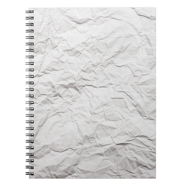 Wrinkled paper texture, detailed background. notebook (Front)