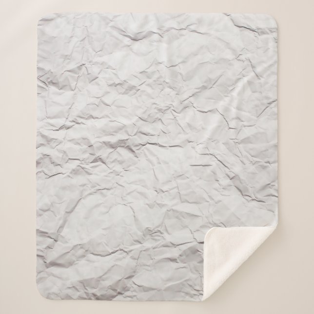 Wrinkled paper texture sherpa blanket (Front)