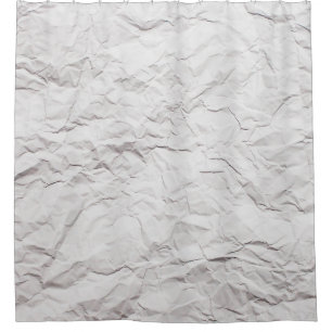 Wrinkled paper texture shower curtain