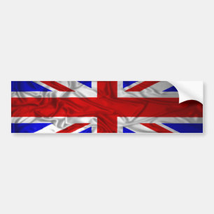 Wrinkled Union Jack Flag Bumper Sticker
