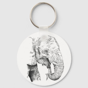 Wrinkles are Beautiful Fun Elephant Keychain