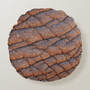 Wrinkly Elephant Skin Texture Template Round Cushion