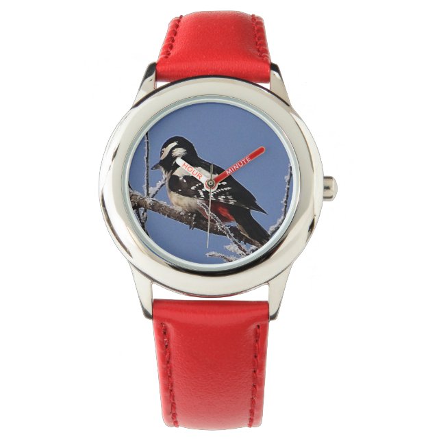 Wrist watch spotted woodpecker (Front)