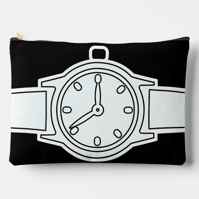 Wristwatch Black  Accessory Pouch (Front)
