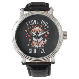 wristwatch - With Drawing I Love Shih Tzu