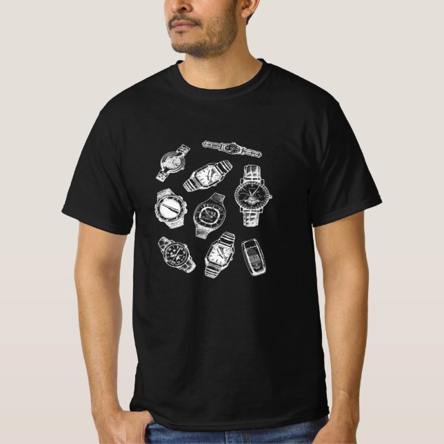 Wristwatches Luxury Watches Clocks Clock T-Shirt (Front)