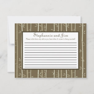 Writable Advice Card Bamboo Bliss
