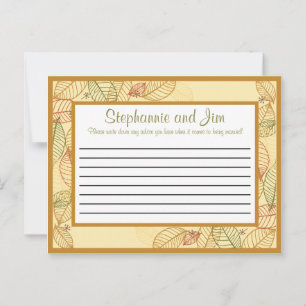 Writable Advice Card Fall Leaves