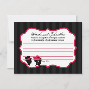 Writable Advice Card Formal Hats Elegant Retro