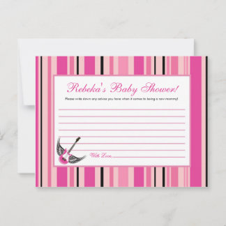 Writable Advice Card Girly Girl Pink Punk Guitar