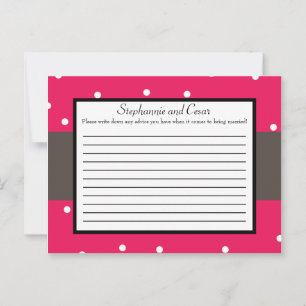Writable Advice Card Hot Pink/Black Giraffe Love