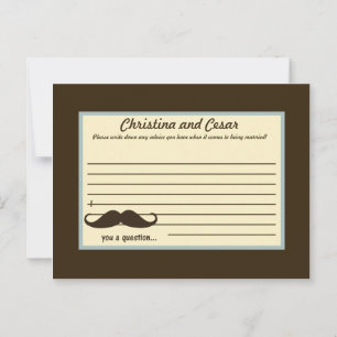 Writable Advice Card I Moustache You a Question fu