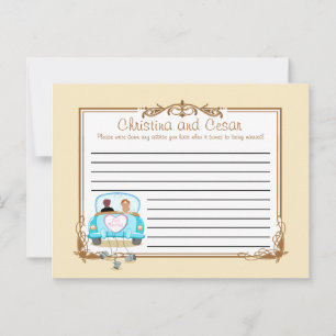 Writable Advice Card Just got Married Couple