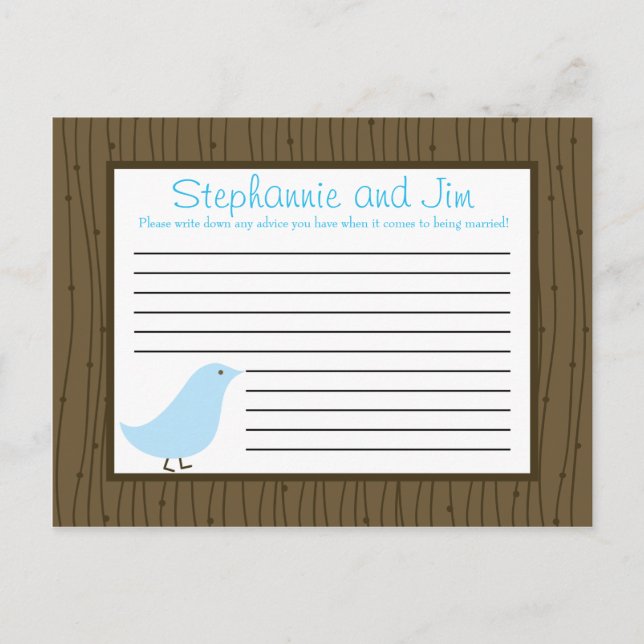 Writable Advice Card Love Birds (Front)