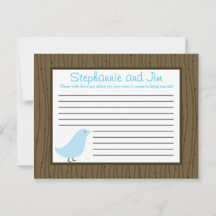 Writable Advice Card Love Birds