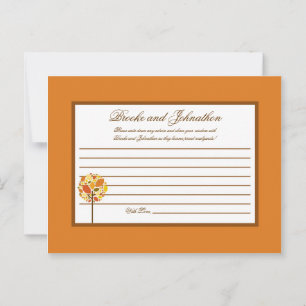 Writable Advice Card Modern Autumn Tree Fall