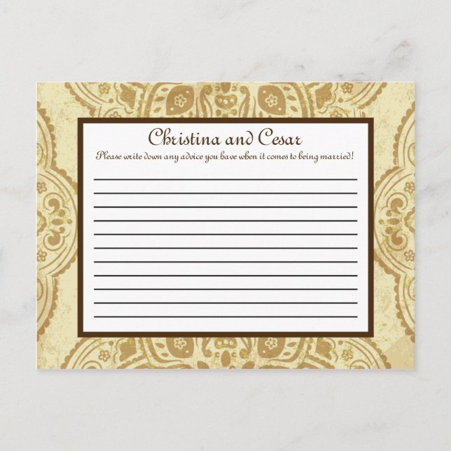 Writable Advice Card Moroccan Party (Front)