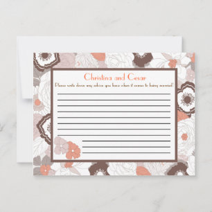 Writable Advice Card Mustard Yellow Poppy Flower B