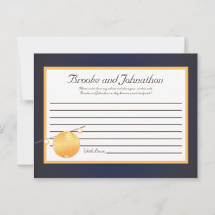 Writable Advice Card Paper Lanterns on Blue Chinee
