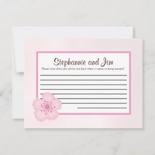 Writable Advice Card Pink Cherry Blossom
