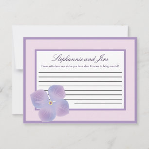 Writable Advice Card Purple Hydrangea