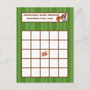 Writable Bingo Card All-Star Green