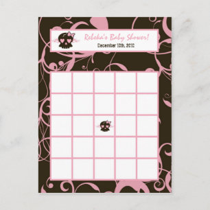 Writable Bingo Card Girl Pink Punk Rock Skull Flam