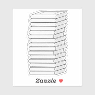 Writable Book Stack Reading Log Tracker Labels