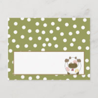 Writable Place Card Abby's Farm Pink Girly Barn