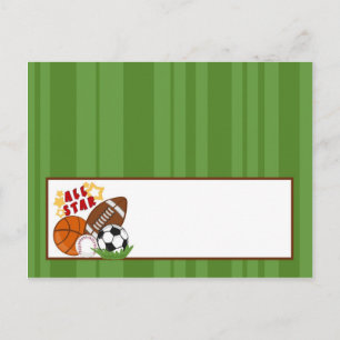 Writable Place Card All-Star Green