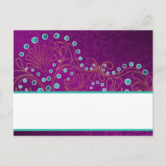 Writable Place Card Arabian Purple (Front)