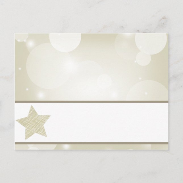 Writable Place Card Christmas Stars (Front)