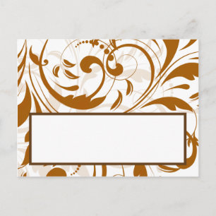 Writable Place Card Damask Autumn