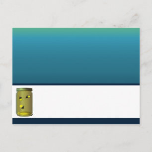 Writable Place Card Fireflies and Mason Jars Sunse