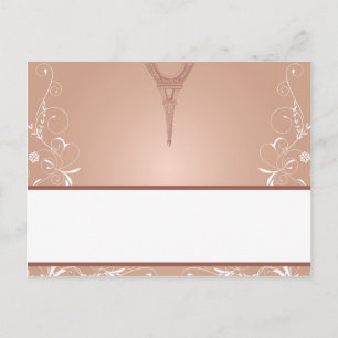 Writable Place Card Floral Spiral in Paris