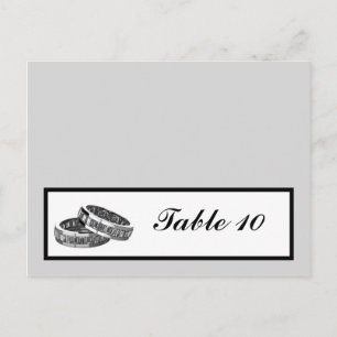 Writable Place Card His/Hers Diamond Wedding Band
