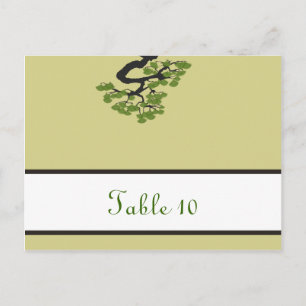 Writable Place Card Japanese Green Bonsai Tree Oli