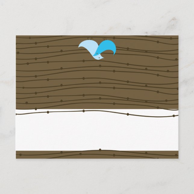Writable Place Card Love Birds (Front)