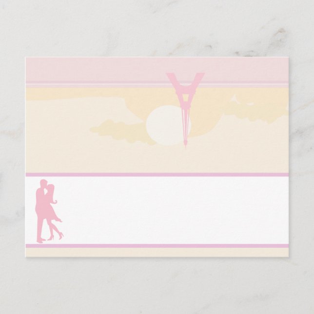 Writable Place Card Lovers in Paris (Front)