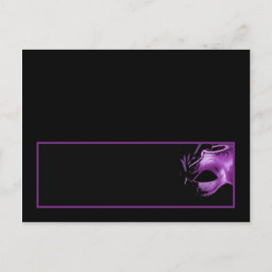 Writable Place Card MIS XV Purple Lilac Black